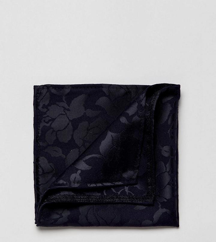 Heart & Dagger Pocket Square In Satin - Navy