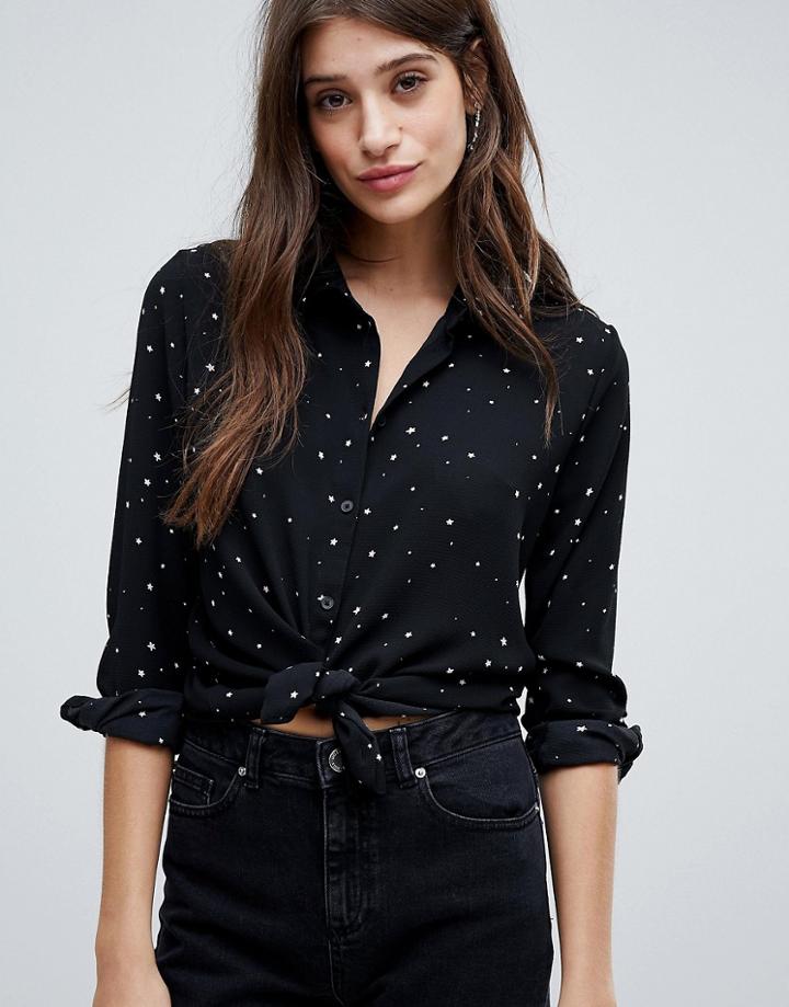 Jdy Star Print Shirt - Black