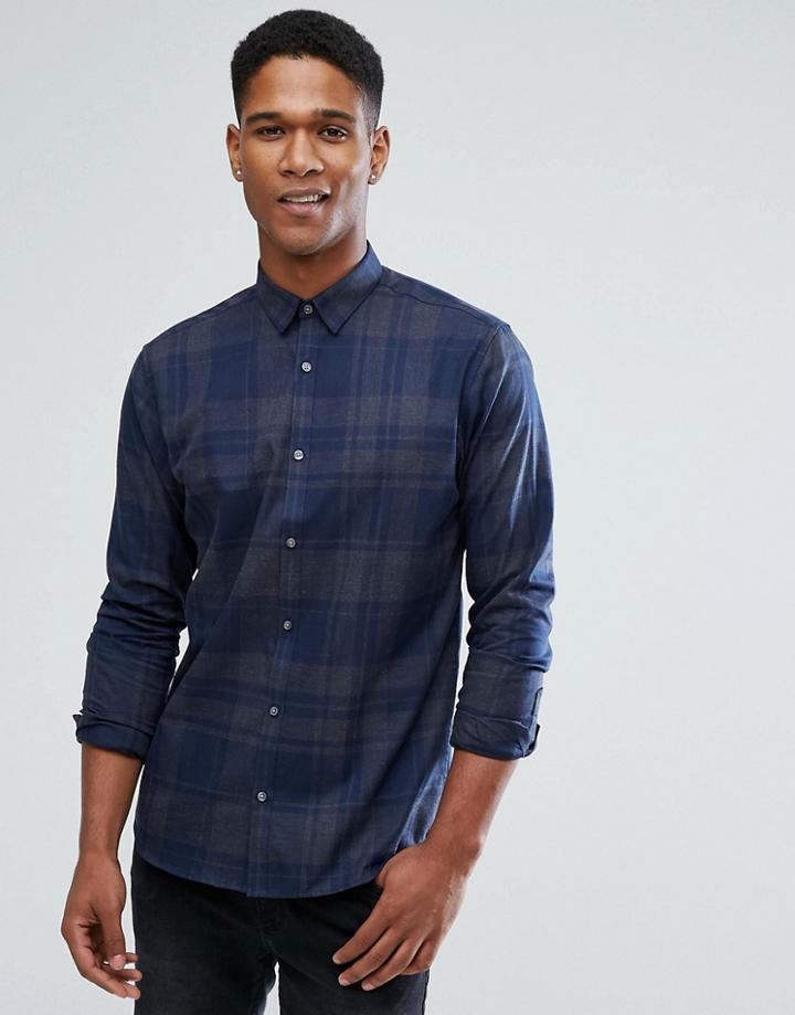 Jack & Jones Premium Slim Check Shirt - Navy