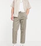 New Look Cord Sweatpants In Taupe-brown