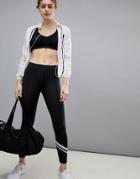 Only Play Running Legging With Reflective Stripes - Black