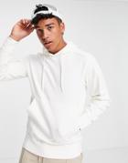 Selected Homme Hoodie With Front Pocket In White Organic Cotton