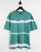 River Island Oversized Tie Dye T-shirt In Green