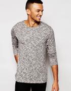 Jack & Jones Premium Knitted Sweater In Twisted Yarn - Charcoal