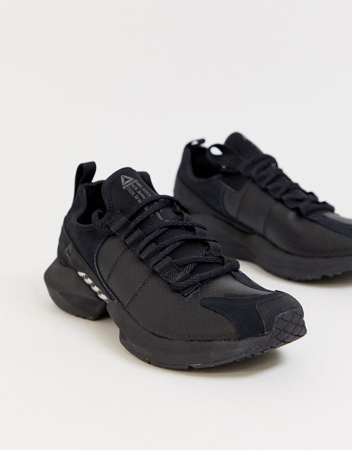 Reebok Training Sole Fury Sneakers In Triple Black