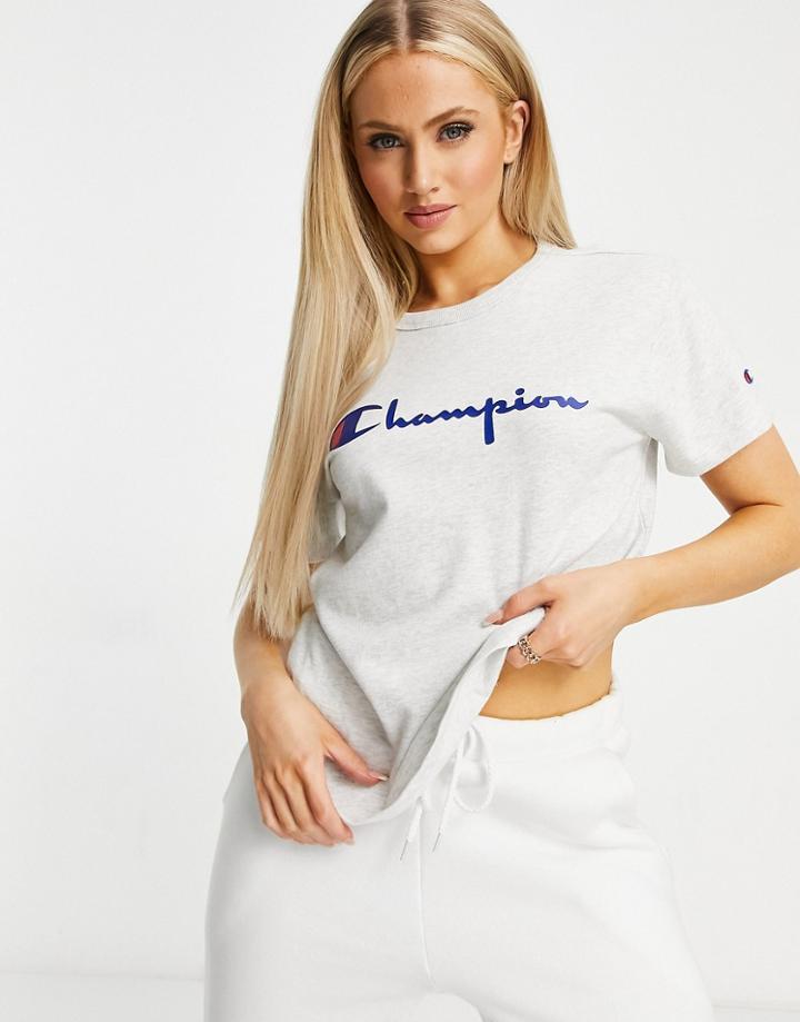 Champion Heritage Tee In Gray-grey