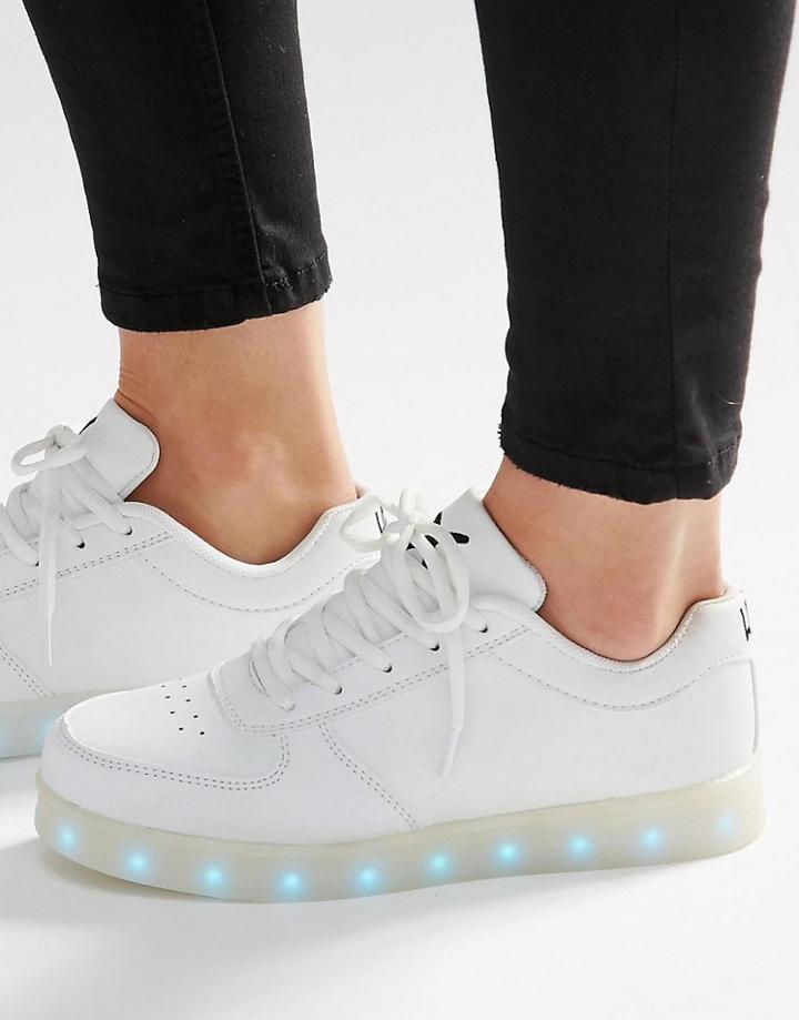 Wize & Ope White Light Up Sole Sneakers - White