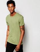 Minimum T-shirt In Slub Cotton In Green - Olivine