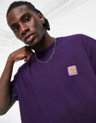 Carhartt Wip Vista Pigment Dye T-shirt In Purple