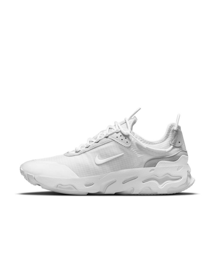 Nike React Live Sneakers In Triple White