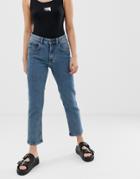 Cheap Monday Organic Cotton Mom Jeans With Cropped Leg-blue