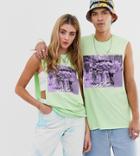 Asos Design X Glaad & Unisex Tank With Photographic And Tour Print - Yellow