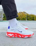 Nike React Live Sneakers In White/bright Crimson