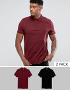 Asos Jersey Polo 2 Pack Save - Multi