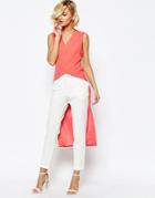 Lavish Alice Crossover Front Maxi Back Top - Georgia Peach