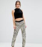 Maya Petite Premium Embellished Front Skinny Pant - Gold