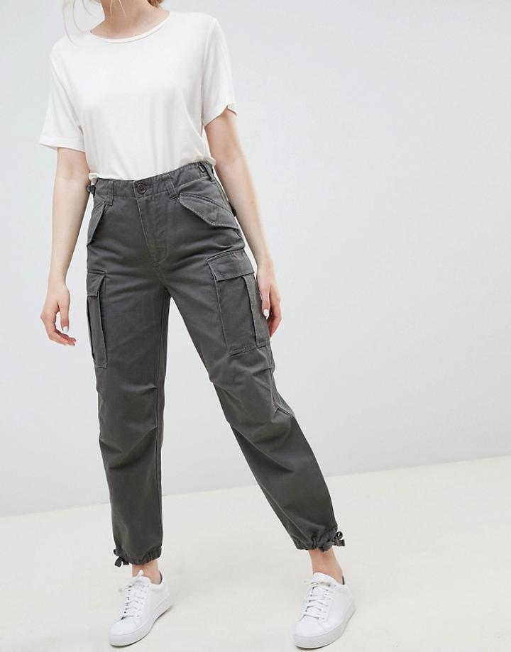 Asos Design Cargo Pants In Khaki - Green