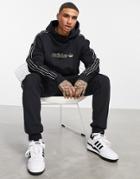 Adidas Originals Sprt Satin Paneled Hoodie In Black