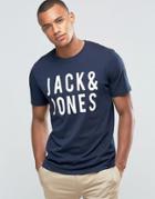 Jack & Jones Logo T-shirt - Navy