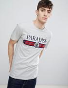 New Look T-shirt With Paradise Print In Light Gray - Gray