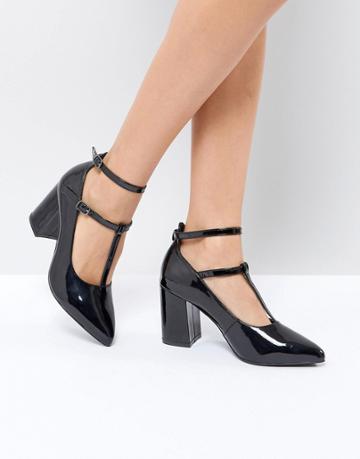 St Sana Block Point High Heels - Black
