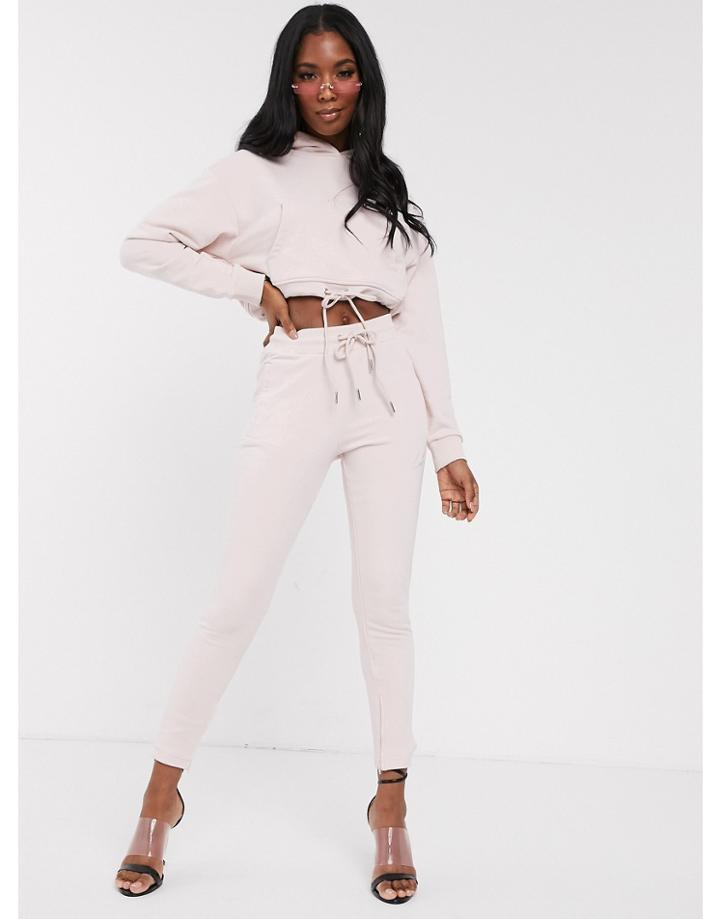 The Couture Club Skinny Motif Jogger In Washed Pink