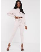 The Couture Club Skinny Motif Jogger In Washed Pink