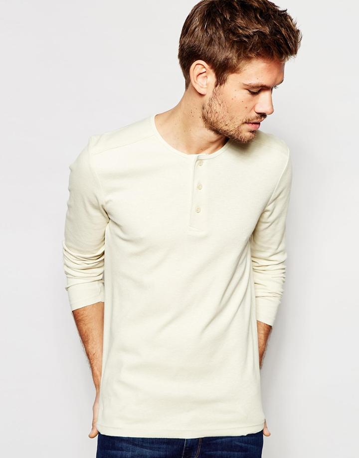 Selected Homme Long Sleeve Top - Off White