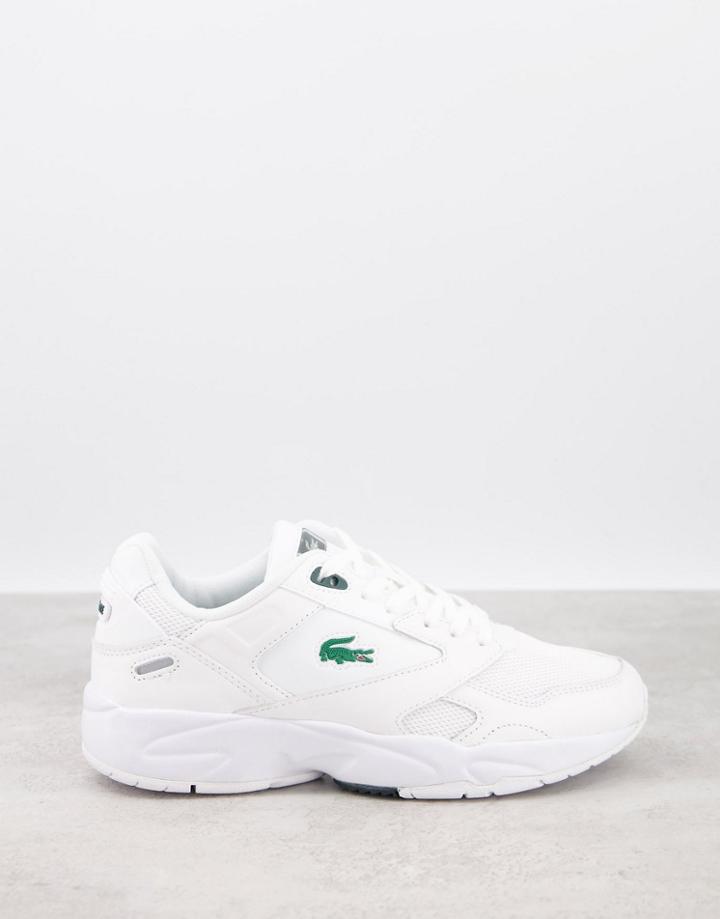 Lacoste Storm 96 Sneakers In White Green