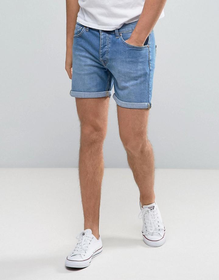 Dr Denim Trench Denim Shorter Shorts Organic Light Blue - Blue