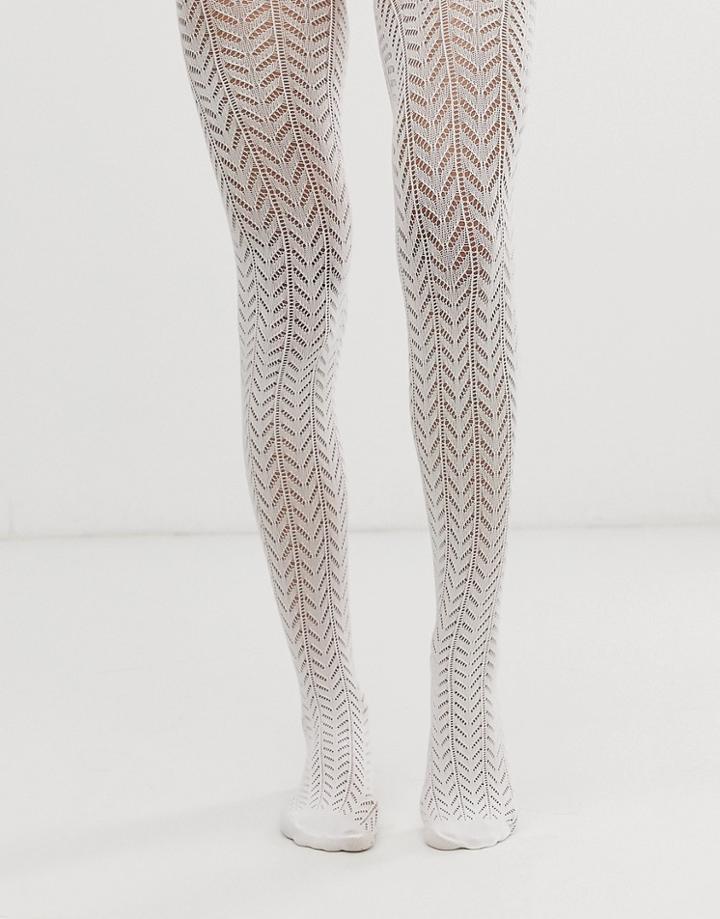 Asos Design Pereline Tights - White