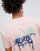 Jack & Jones Originals T-shirt With Front & Back Print - Pink