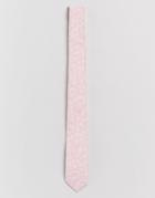 Asos Slim Floral Tie In Pink - Pink