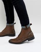 Dead Vintage Lace Up Boots In Brown