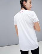 Asos 4505 Longline Training T-shirt In Loose Fit - White