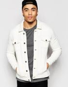 Asos Jersey Western Jacket In Off White - Off White