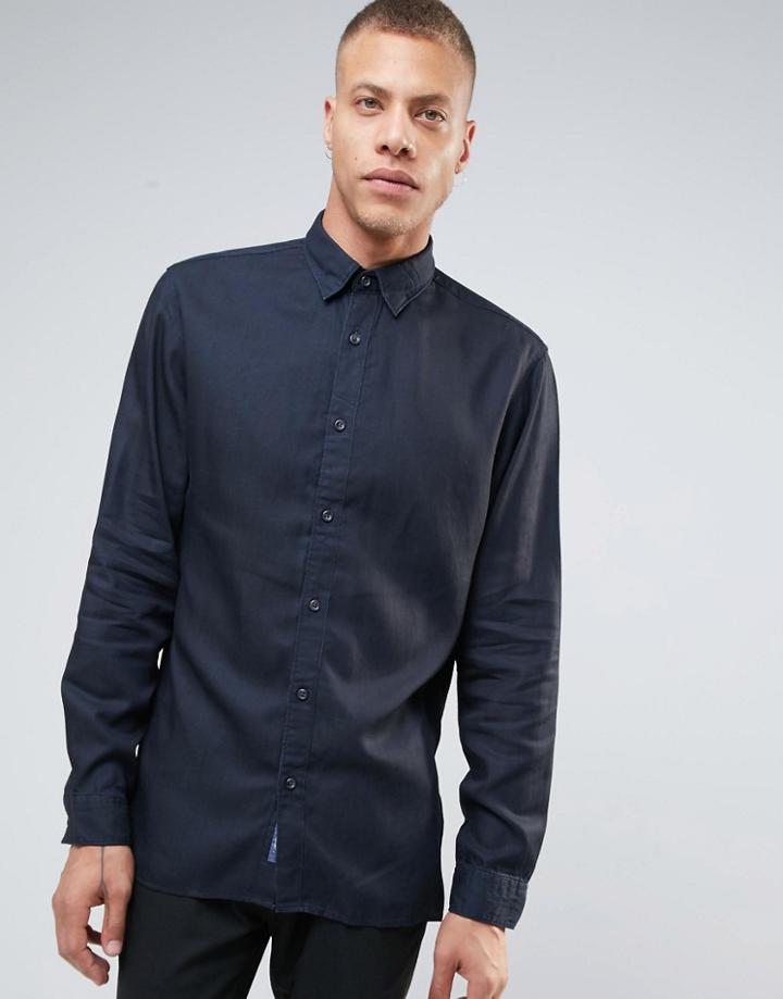 Selected Homme Over Dyed Shirt - Black