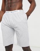 Gant Lounge Shorts In Gray With Logo Waistband-grey