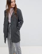 Only Wool Blend Tailored Coat - Gray