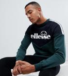 Ellesse Chevron Sweatshirt With Side Stripe In Green - Green