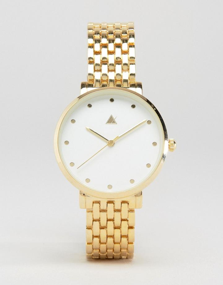 Asos Sleek Clean Metal Watch - Gold