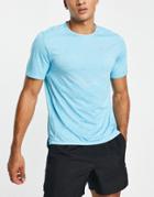 Nike Running Dri-fit Rise 365 T-shirt In Blue-blues