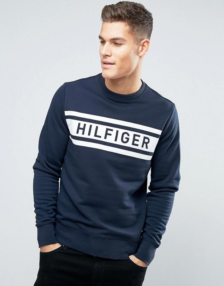 Tommy Hilfiger Denton Logo Sweatshirt Crew Neck - Navy