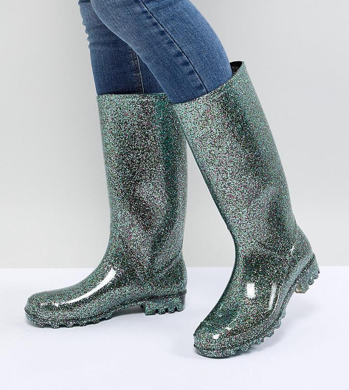 Park Lane Tall Wellington Boot - Green
