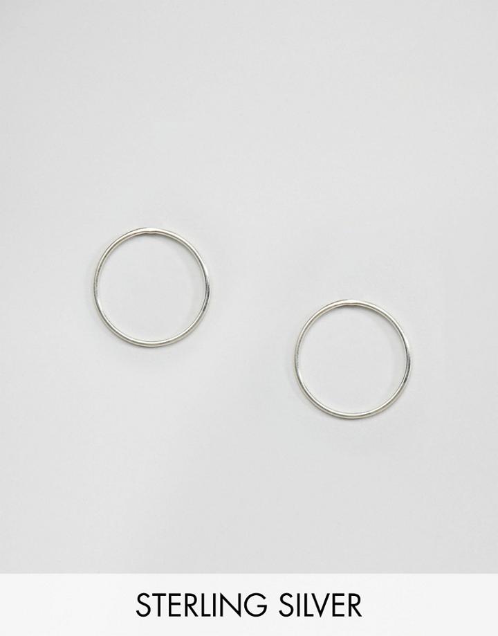 Kingsley Ryan Sterling Silver Open Circle Stud Earrings - Silver