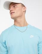 Nike Club T-shirt In Aqua-blues