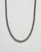 Fred Bennett Steel Twisted Link Necklace In Silver - Silver