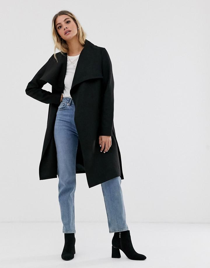 Jdy Wrap Coat-black