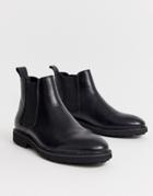 Office Chunky Chelsea Boots In Black Leather