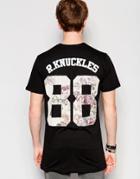 Rum Knuckles T-shirt Floral 88 - Black